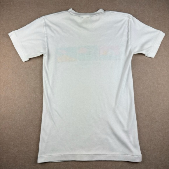 Vintage Escape to Paradise Shirt Men S White St. Thomas Islands Graphic Tee - Picture 2 of 8